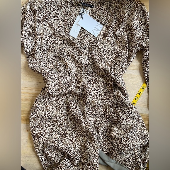 Zara brown printed dress - Picture 7 of 14